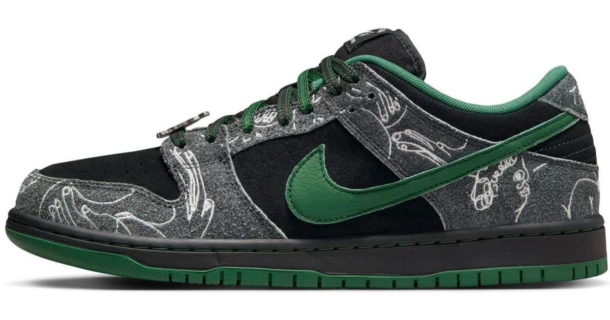 Nike X There Skateboard Sb Dunk Low Pro 'Anthracite Gorge' in