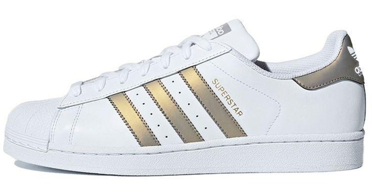 adidas Originals Adidas Superstar 'white Gold Metallic' for Men | Lyst