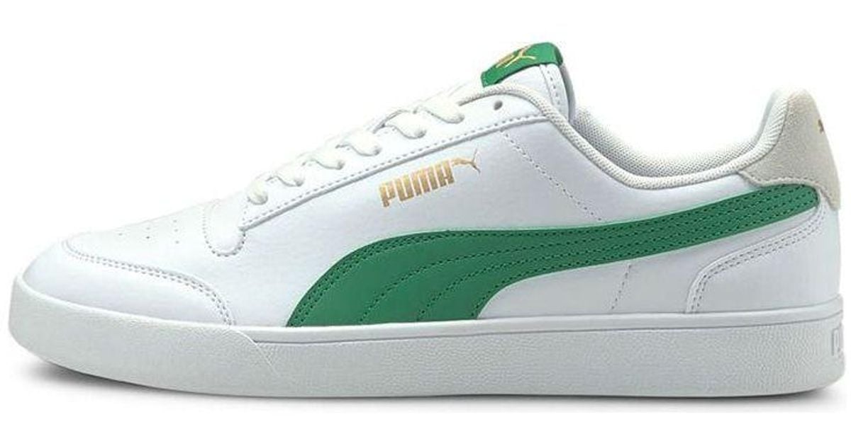 PUMA Shuffle Sneakers White/green | Lyst