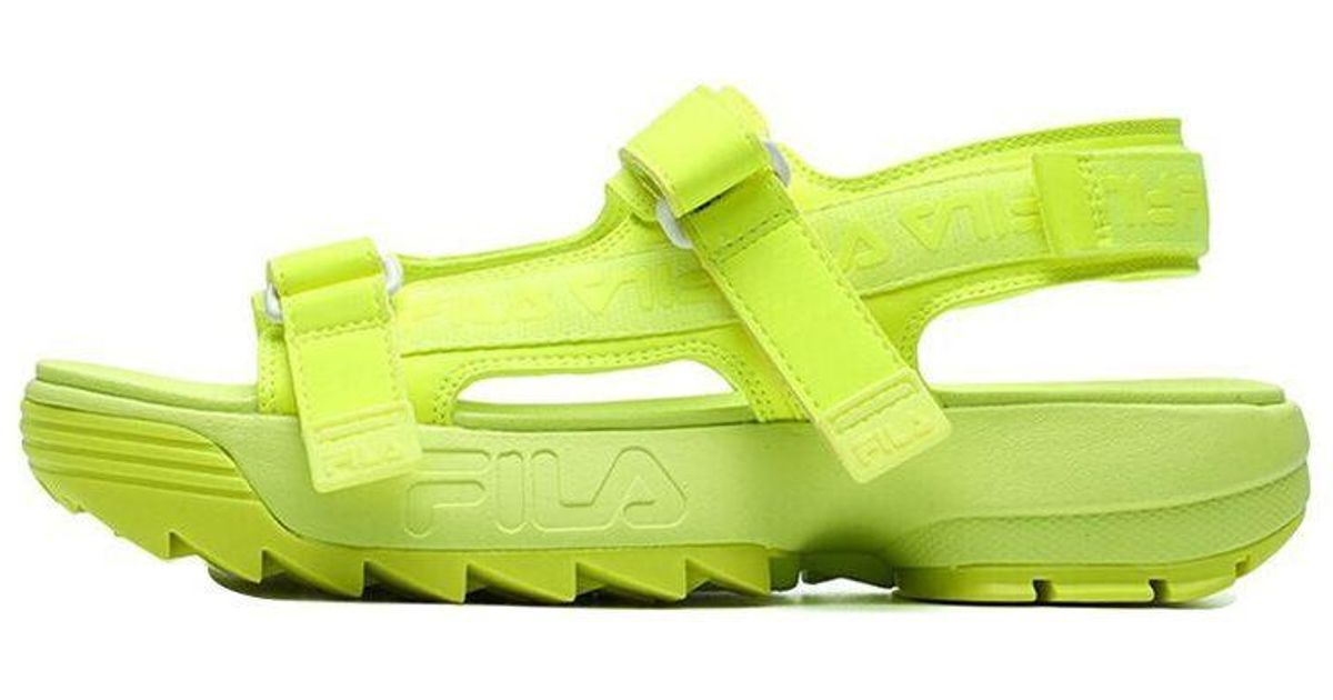Fila Disruptor Sports Sandals Gs Yellow in Green | Lyst