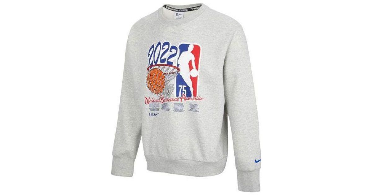 nike nba courtside 75 fleece crew