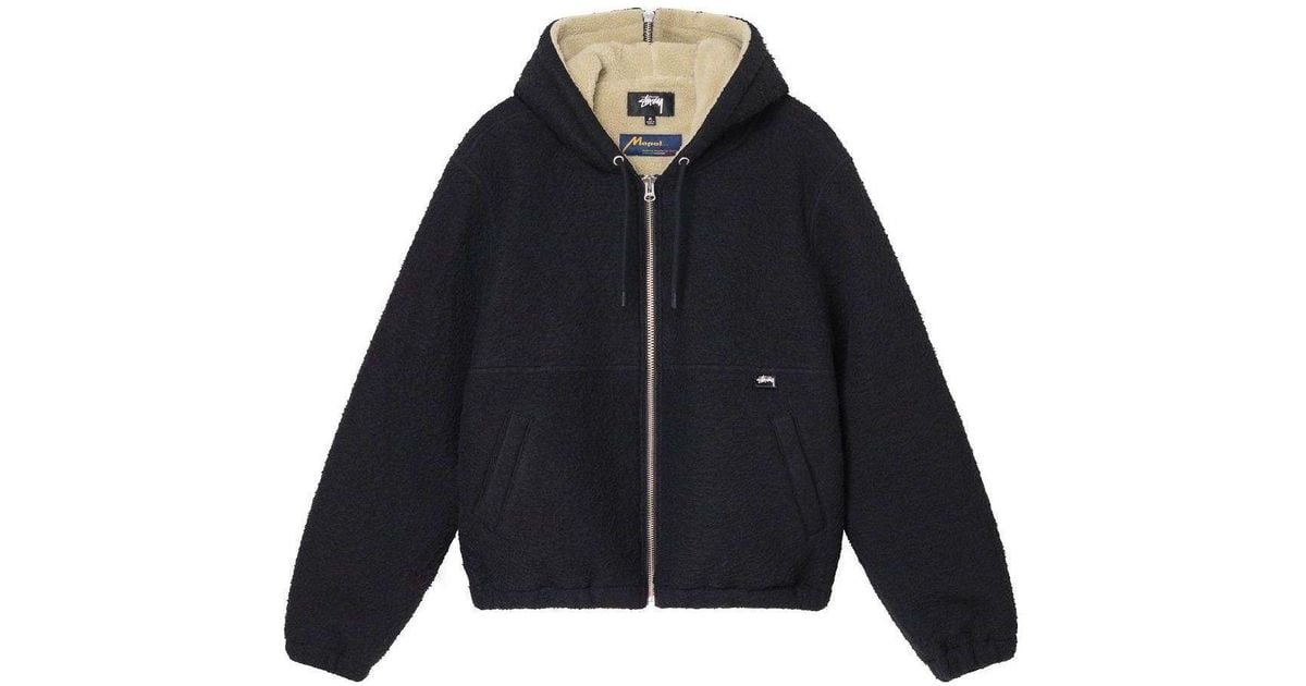 【STUSSY★】 Casentino Wool Varsity Jacket Stussy Casentino Wool Varsity Jacket Black Brand New Size L