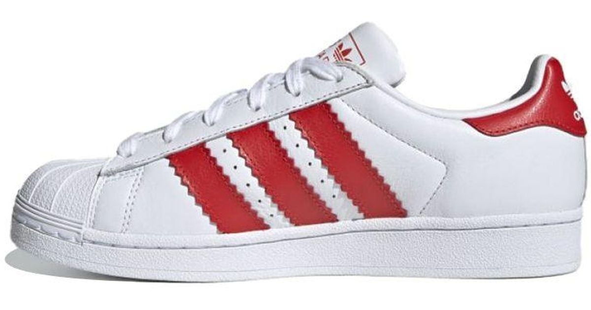 Superstar red 2024 stripe womens