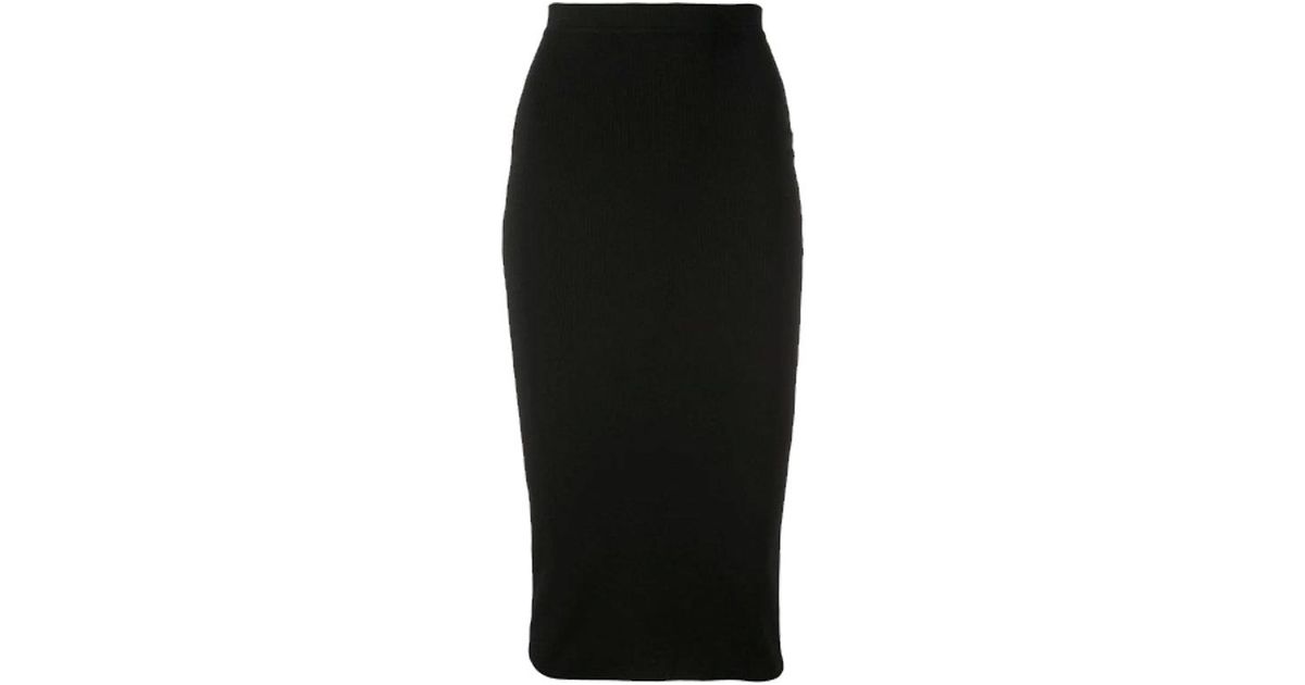 Wardrobe NYC Knit Midi Skirt in Black | Lyst
