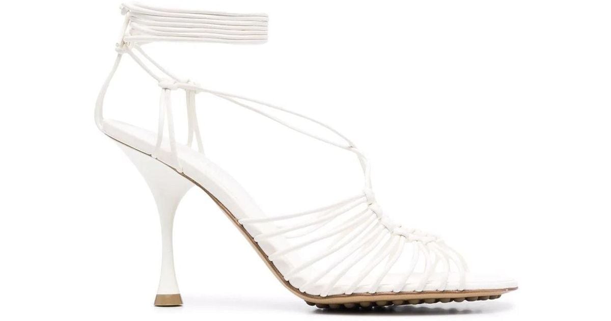 Bottega Leather Lagoon Dot Heels in White Lyst UK