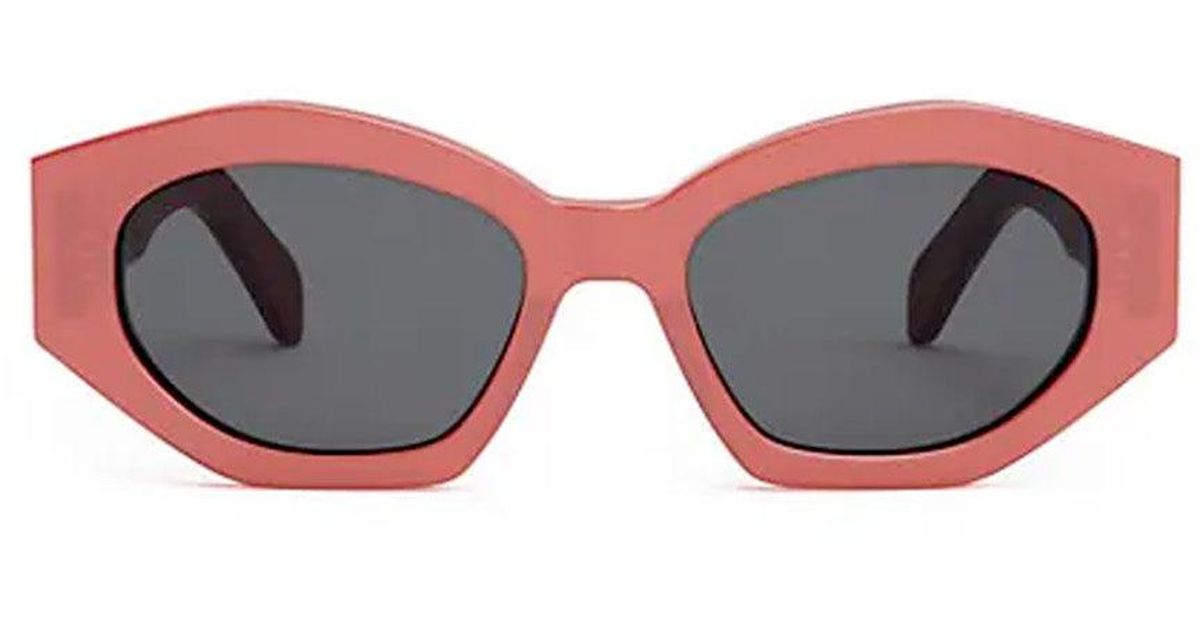 Celine Triomphe Cat-eye Sunglasses in Red | Lyst