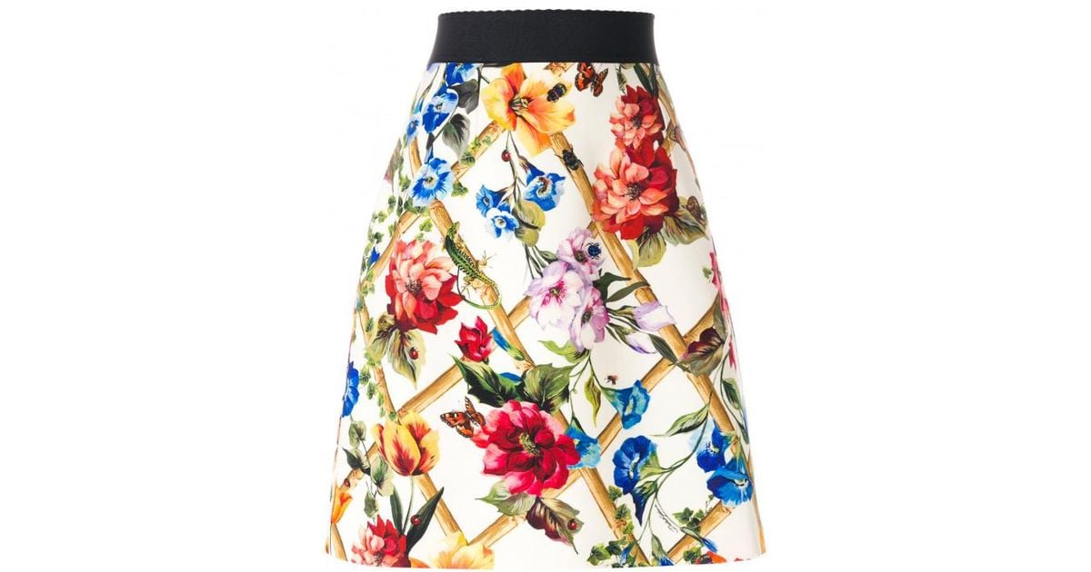 dolce and gabbana floral skirt