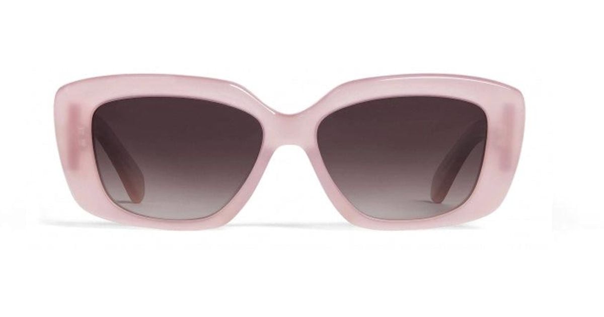 Celine Triomphe Logo Sunglasses in Pink Lyst