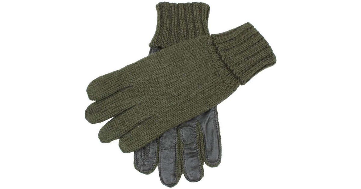 Dents Browning Knitted Shooting Leather Palm Gloves in Green for Men Lyst