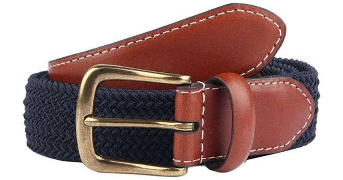 Dents Leather Stretch Elastic Webbing Belt for Men - Lyst