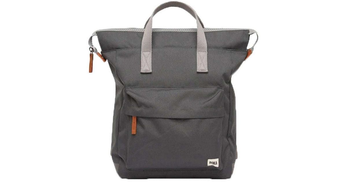 Roka Bantry B Medium Sustainable Canvas Backpack In Black | Lyst