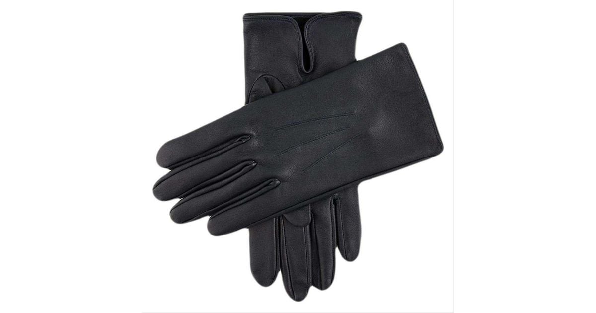 Dents Milton Unlined Leather Gloves in Navy (Black) for Men Lyst
