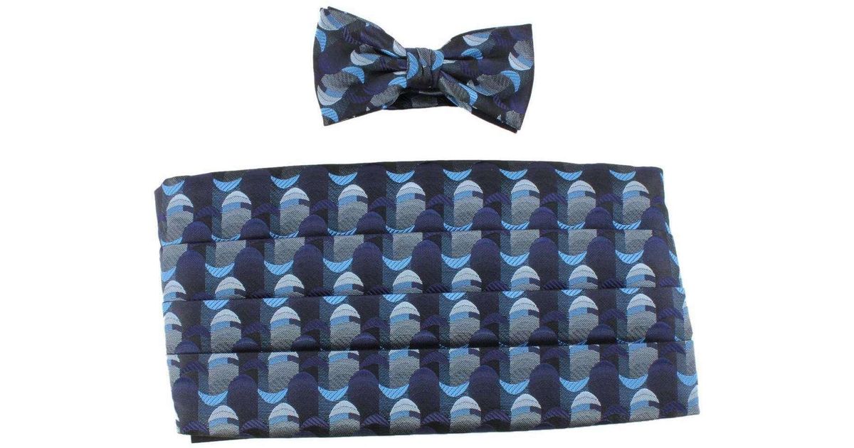 Knightsbridge Neckwear Bow Tie And Cummerbund Set in Blue for Men Lyst