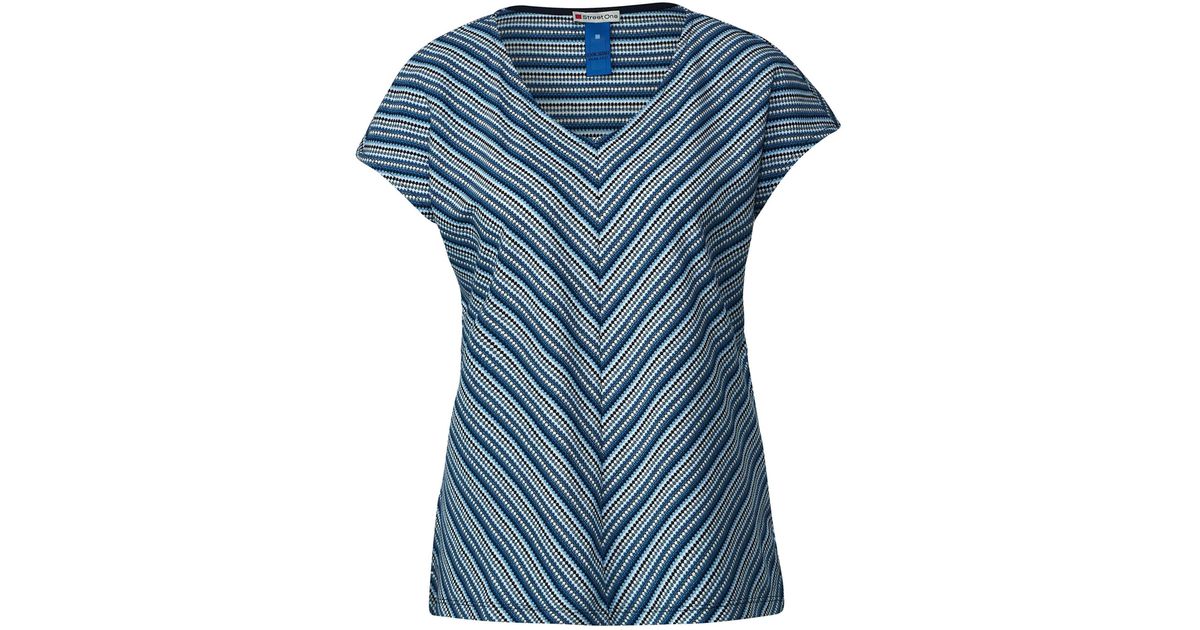 | Lyst DE One Street Blau mit Struktur Shirt in Streifen
