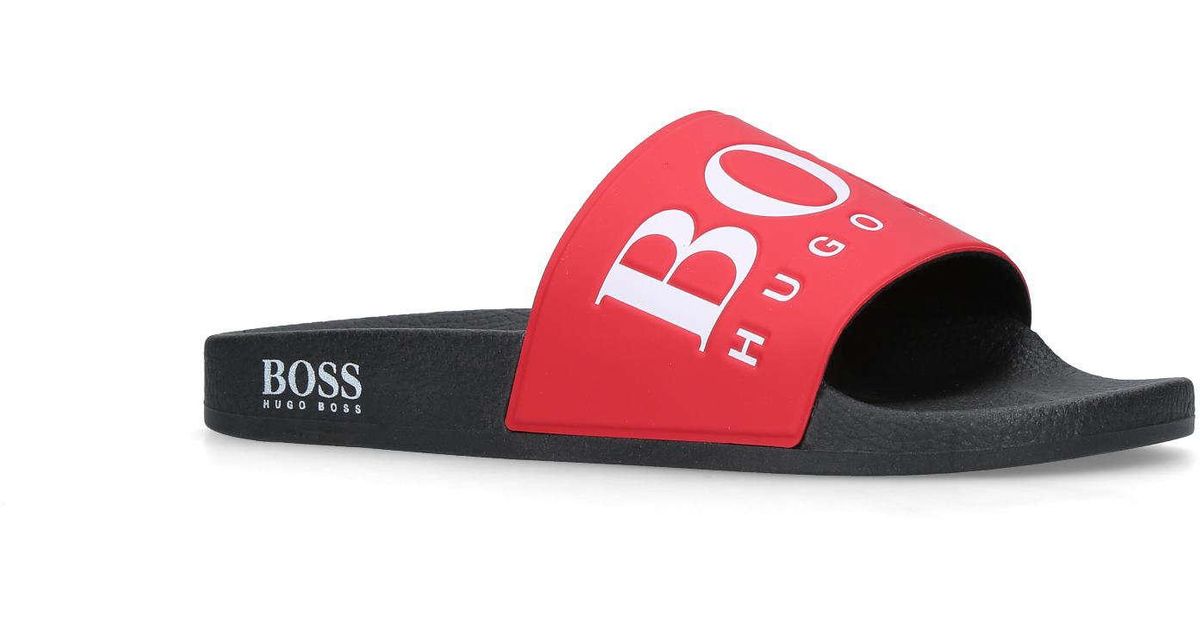 BOSS by HUGO BOSS Solar Slide in Red for Men | Lyst UK