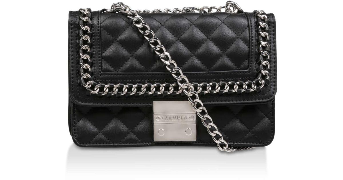 carvela quilted chain bag