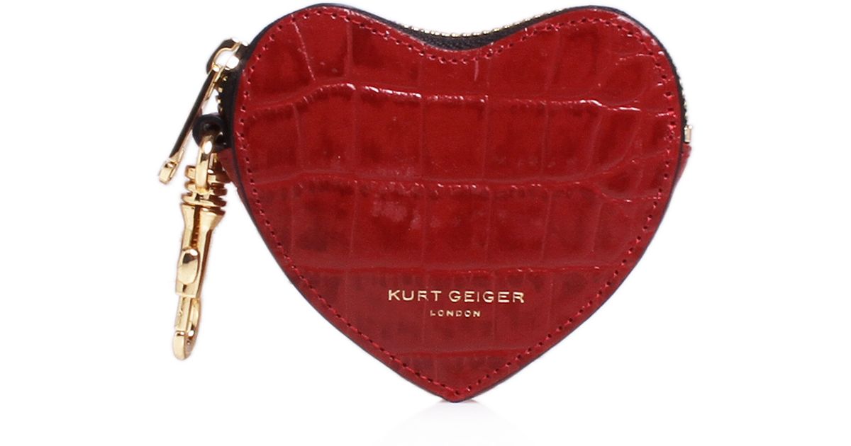 Kurt Geiger Heart Leather Purse in Red Lyst Canada