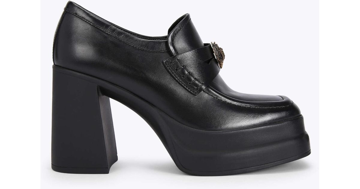 Kurt Geiger Leather Women's Loafers Loafers Stomp Heel in Black | Lyst UK