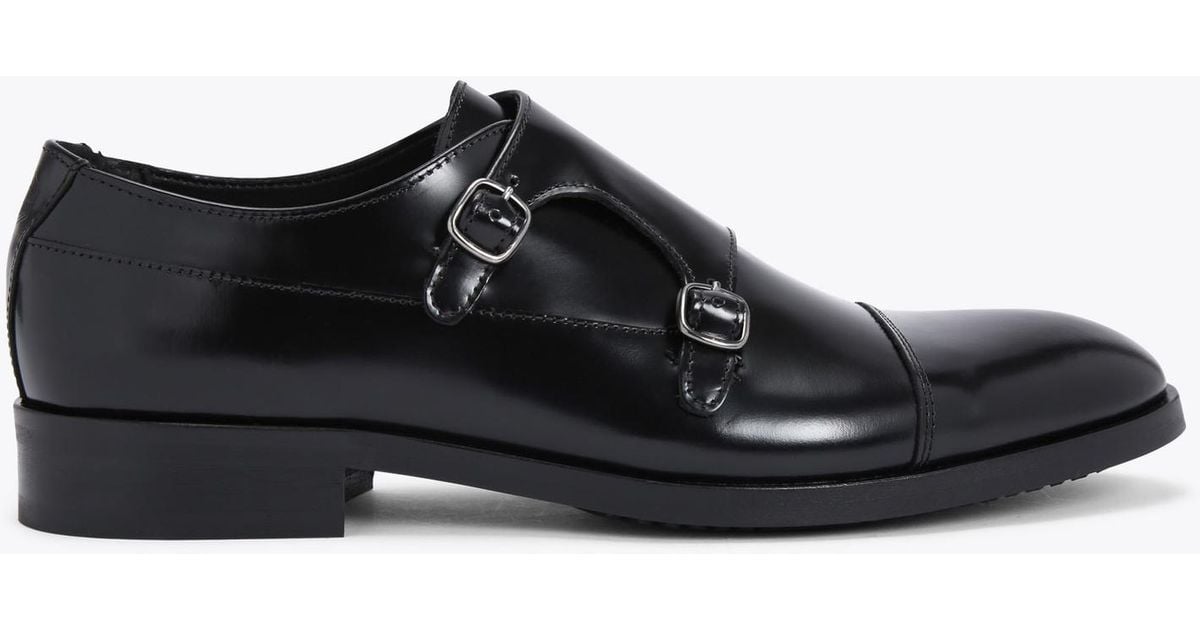 Kurt Geiger Men's Shoes Leather Formal Hunter Monk in Black for Men