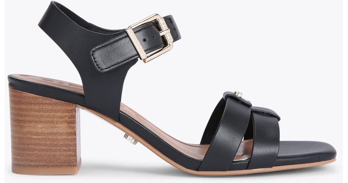 Carvela Kurt Geiger Women's Sandals Heel Leather Summer City Break Mule 80 in Black Lyst UK