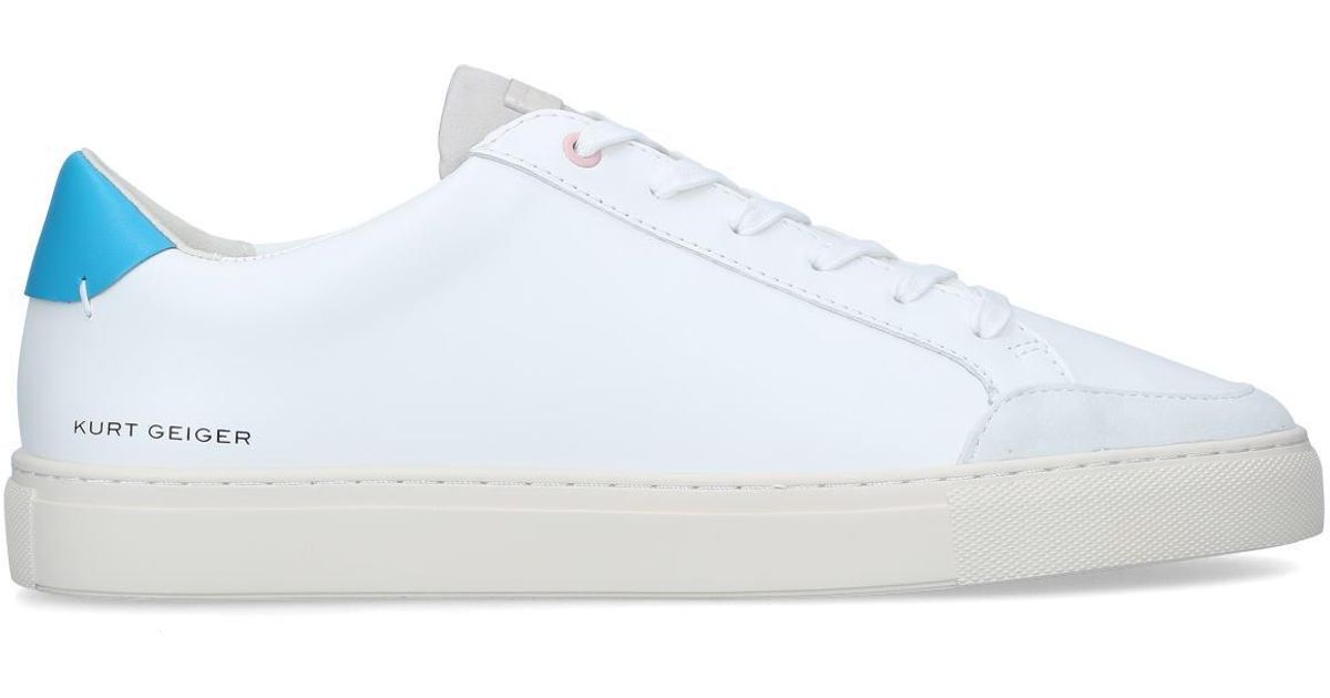 Kurt Geiger Leather Low Top Sneakers in White for Men - Lyst