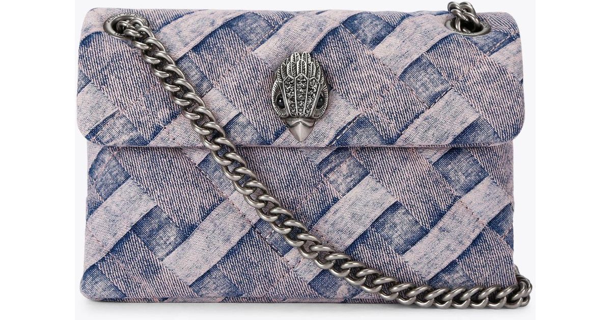 Kurt Geiger Kurt Geiger Cross Body Bag Denim Fabric Kensington in Grey