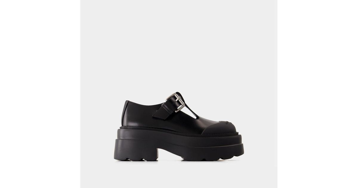 【関税込み】Tova Mary Jane Platform Loafers - Alexander Wang Tova Mary Jane Platform in Leather in BLACK | alexanderwang®