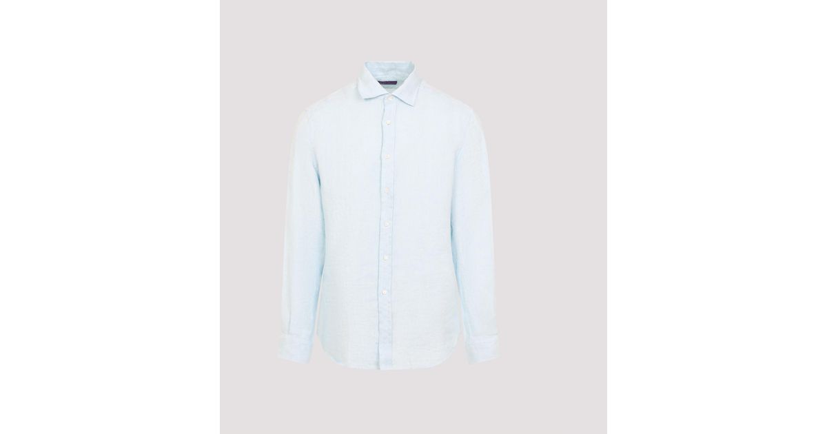 Ralph Lauren Long Sleeve Sport Shirt in White for Men | Lyst
