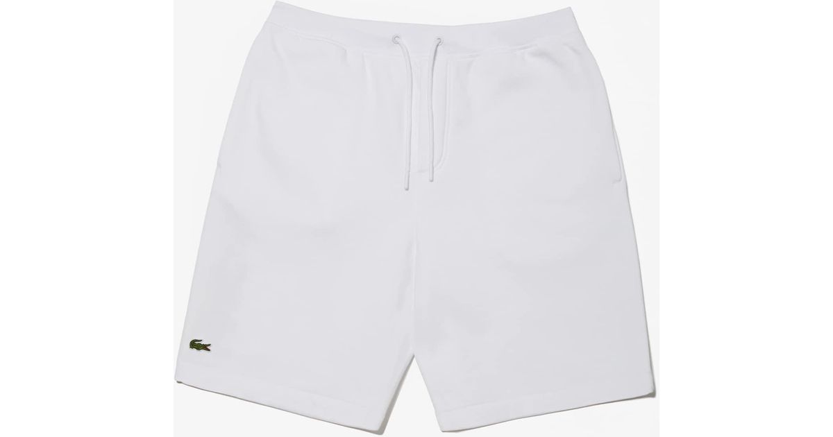 lacoste sport fleece shorts