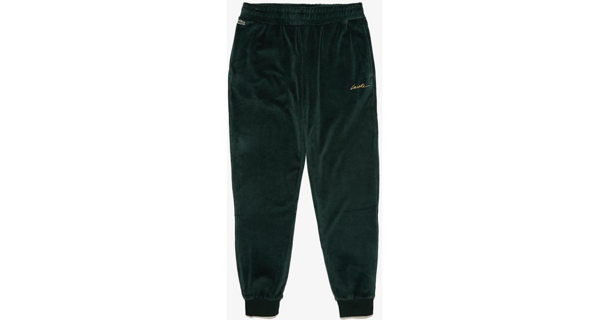 lacoste velvet sweatpants