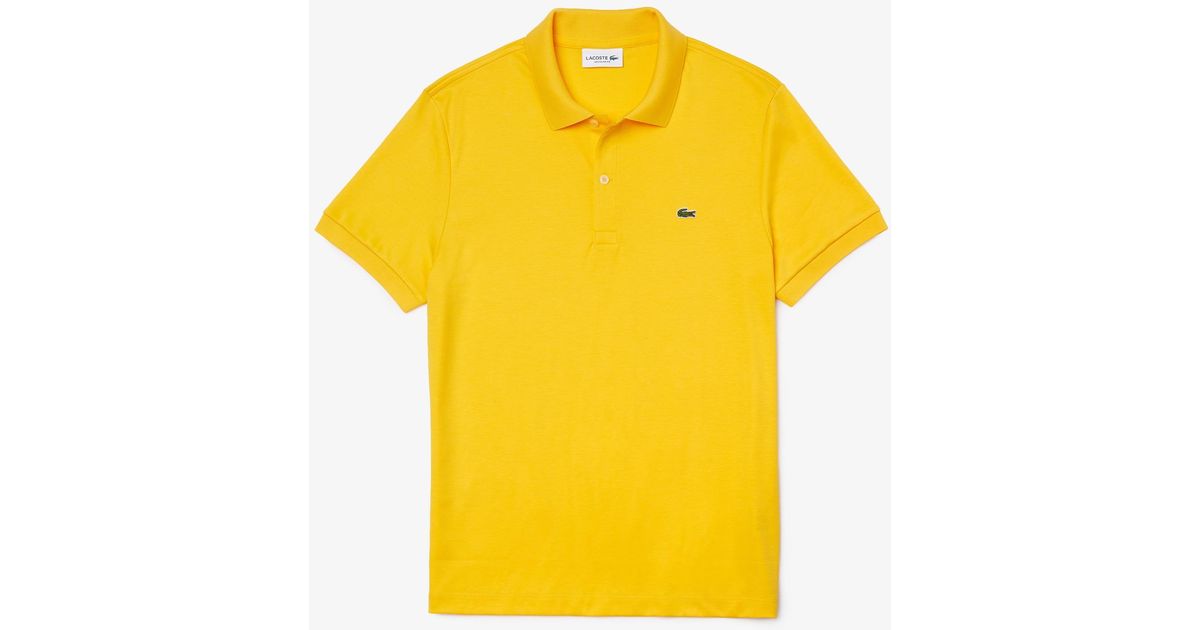 yellow lacoste polo t shirt