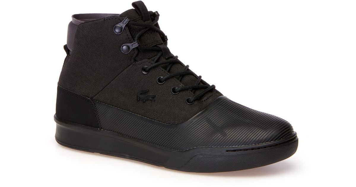 lacoste black boots