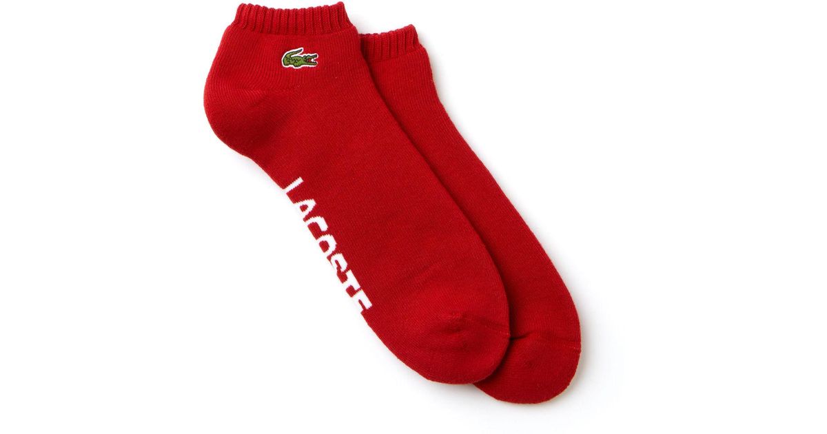 red lacoste socks