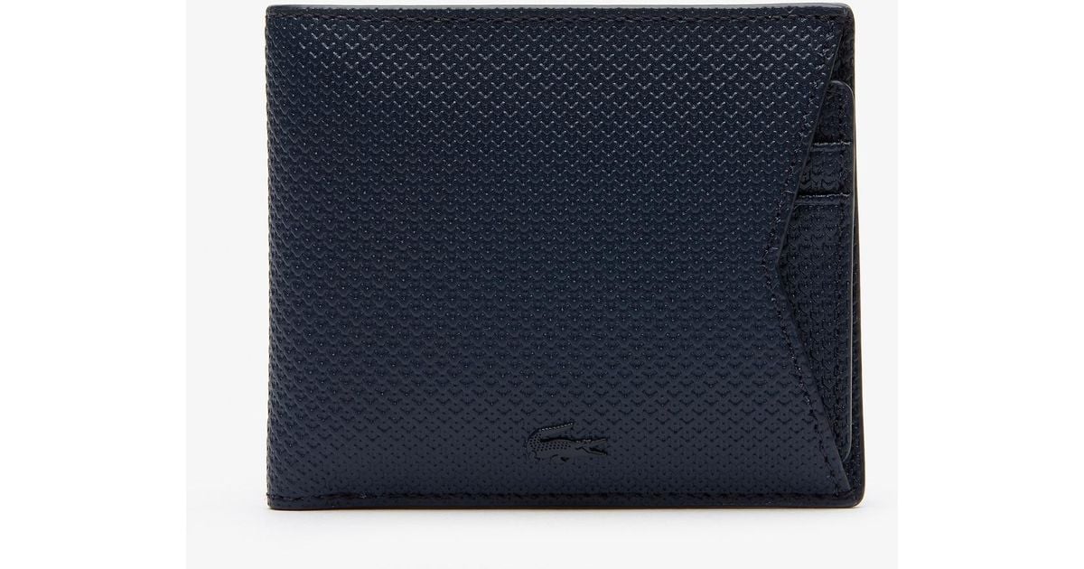 Lacoste Chantaco Leather 8 Card Holder And Wallet in Blue for Men - Save 52% - Lyst