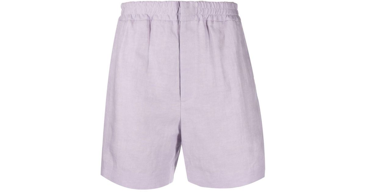Fendi Elasticated-waist Slip-on Bermuda Shorts in Purple for Men | Lyst