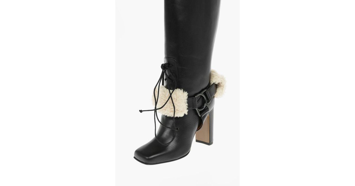 Off-White c/o Virgil Abloh Leather Equestrian Over-the-knee Boots With ...