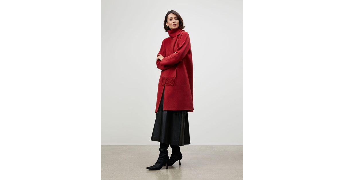 Lafayette 148 New York Luxe Cashmere Dawson Coat in Red | Lyst