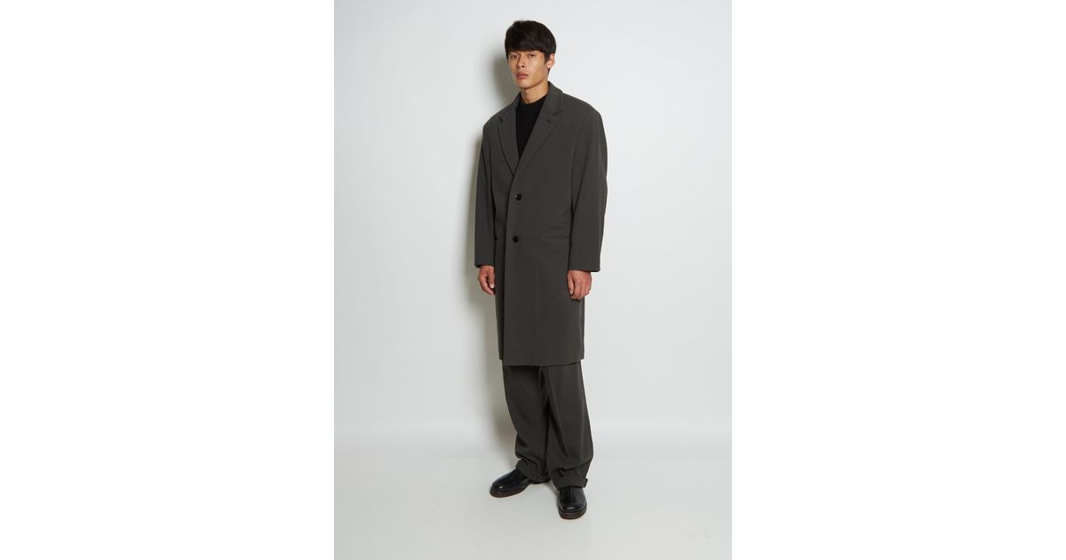 Lemaire Men's Chesterfield Wool Suiting Coat in Black | Lyst
