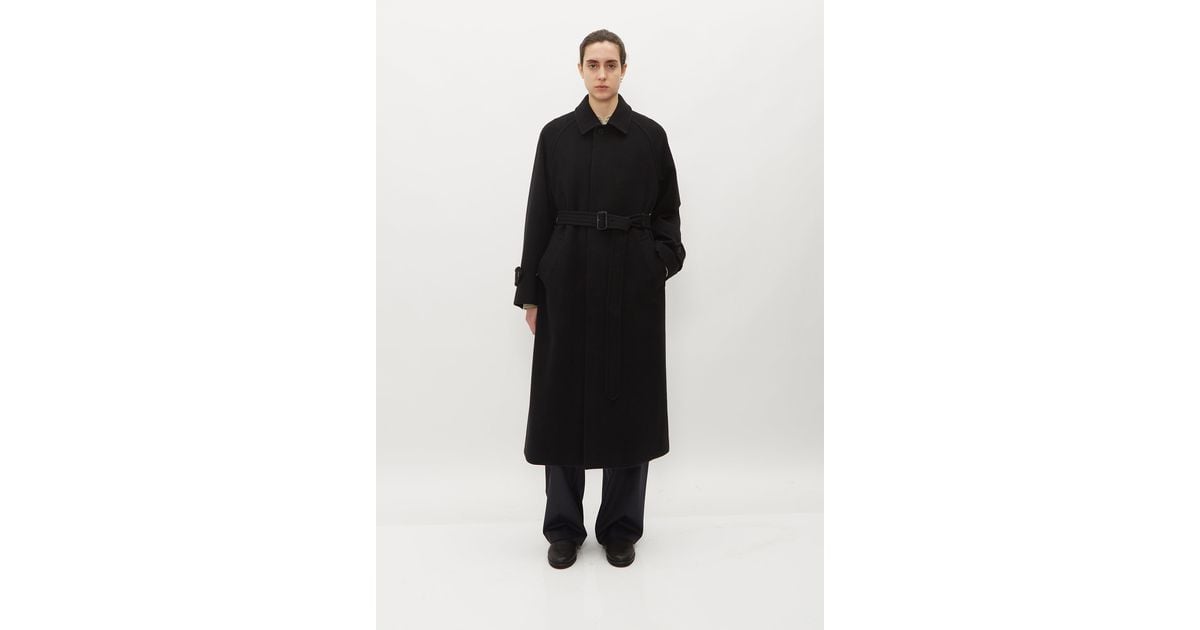 AURALEE Cashmere Wool Mosser Soutien Collar Coat in Black | Lyst AURALEE Cashmere Wool Mosser Soutien Collar Coat in Black | Lyst
