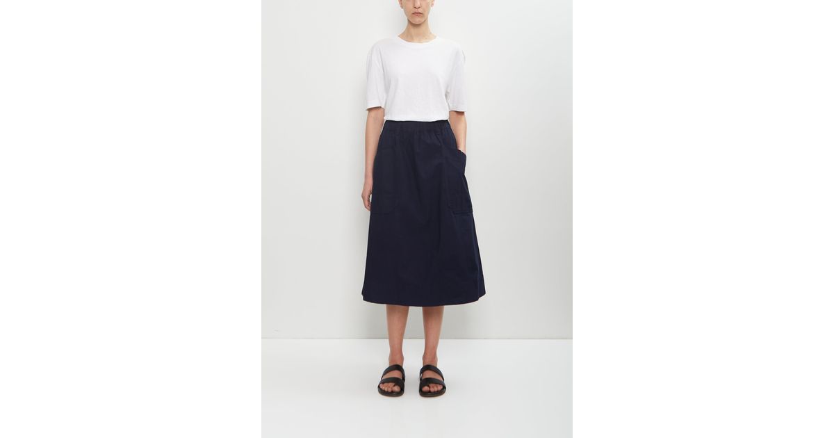Margaret Howell｜SKIRTS (MHL PATCH POCKET SKIRT - INDIGO Indigo cotton Patch Pocket Skirt | MHL. by Margaret Howell