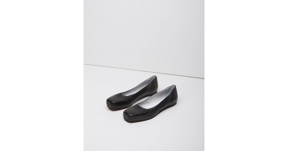 jil sander square toe flats