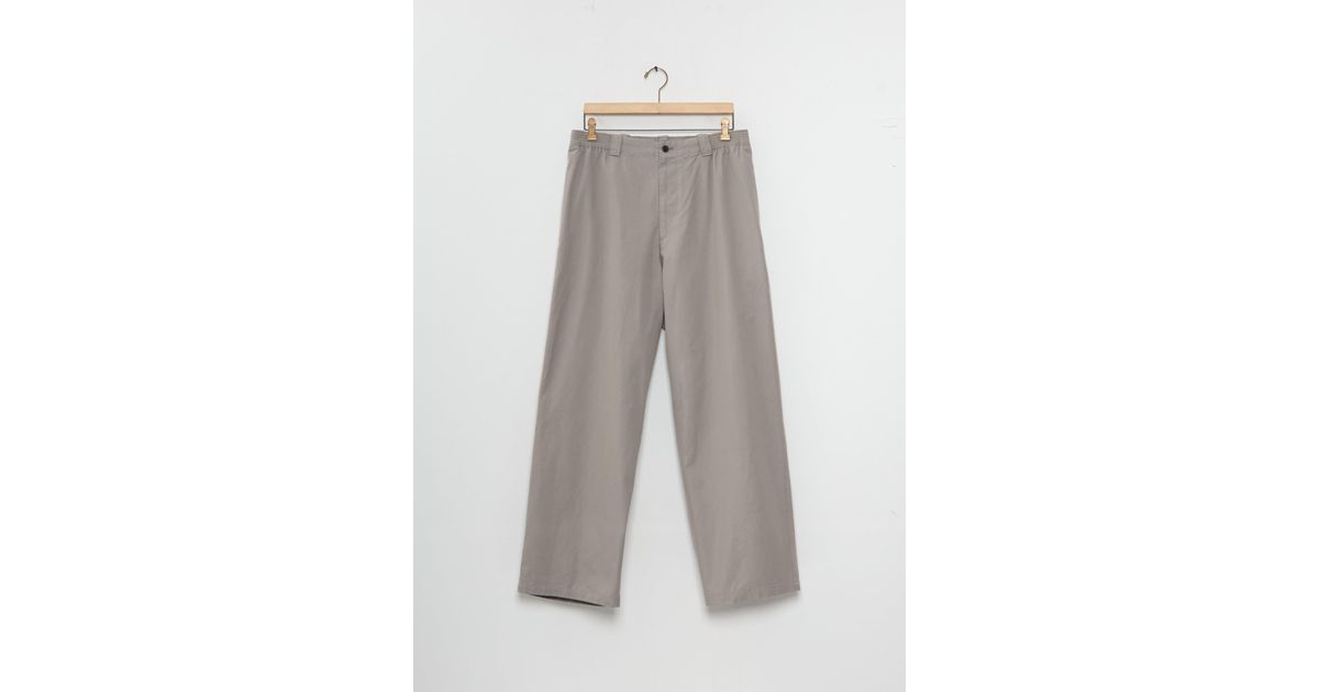 A.PRESSE Silk Cotton Chino Wide Trousers in White | Lyst UK
