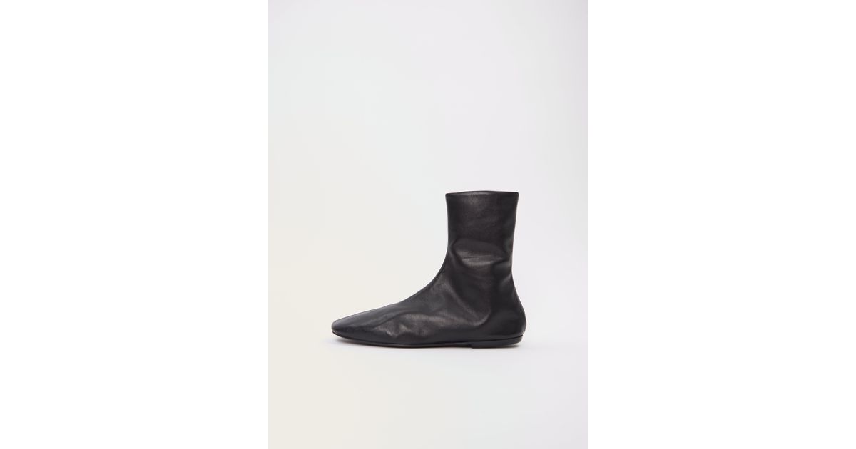 Dries Van Noten Leather Ankle Sock Boot in Black | Lyst UK