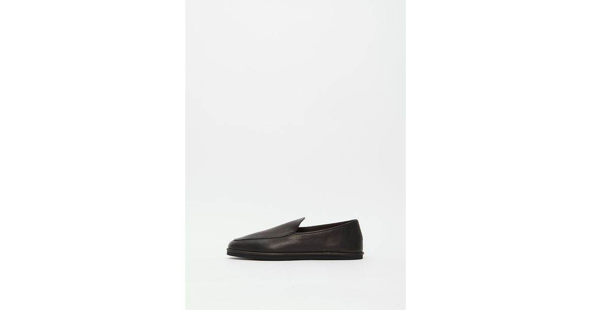 AURALEE Leather Soft Loafers in White | Lyst AURALEE Leather Soft Loafers in White | Lyst