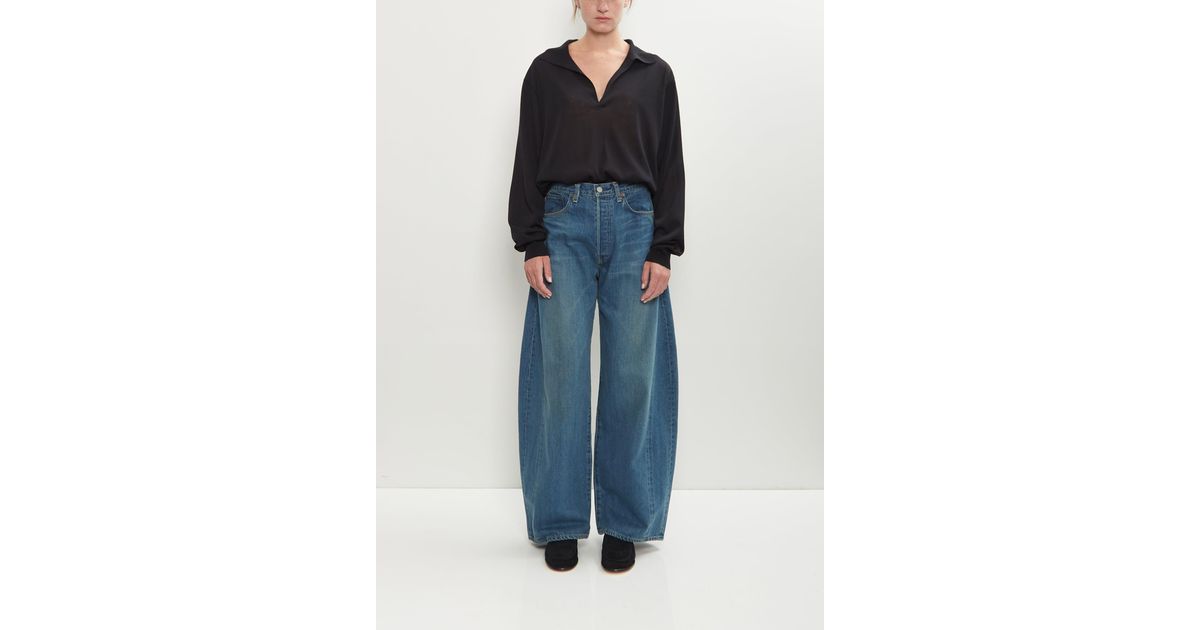 Ssstein Deformation Wide Denim Jeans in Blue | Lyst