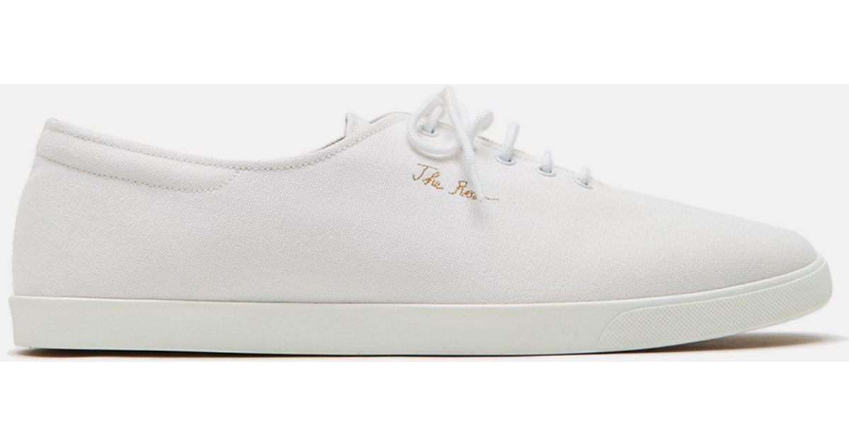 The Row Dean Canvas Sneakers in White 