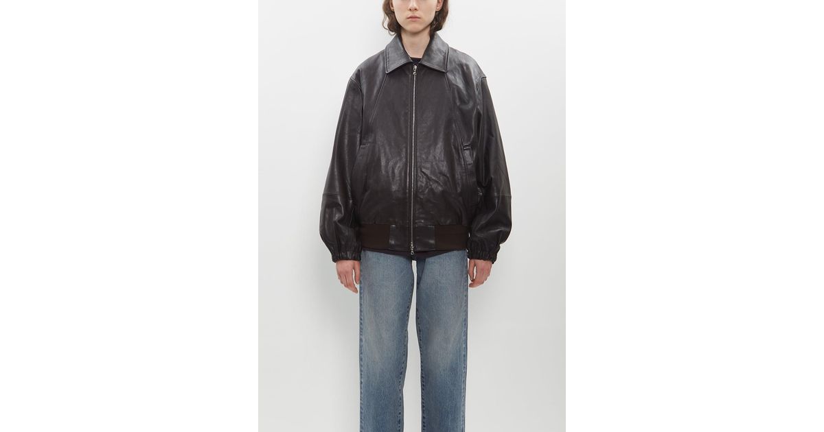 stein / シュタイン】 LEATHER WINDBREAKER JACKET - BLACK