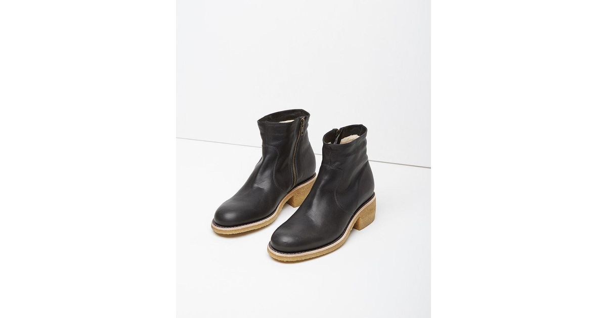 A.P.C. Fur-lined Cowboy Boot - Lyst