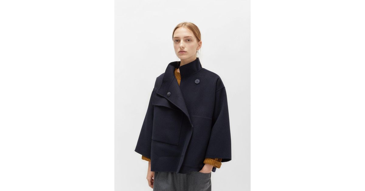 Sofie D'Hoore Double Faced Wool Cashmere Jacket in Navy (Blue) | Lyst ...