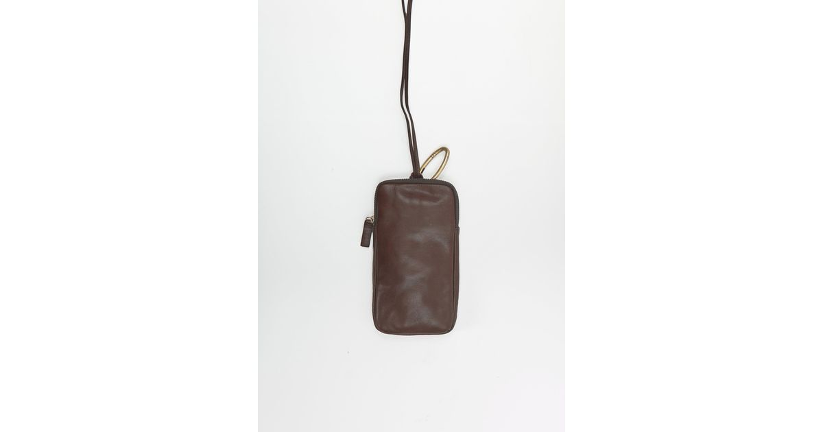 Bea Mombaers Phone Pocket in Brown | Lyst